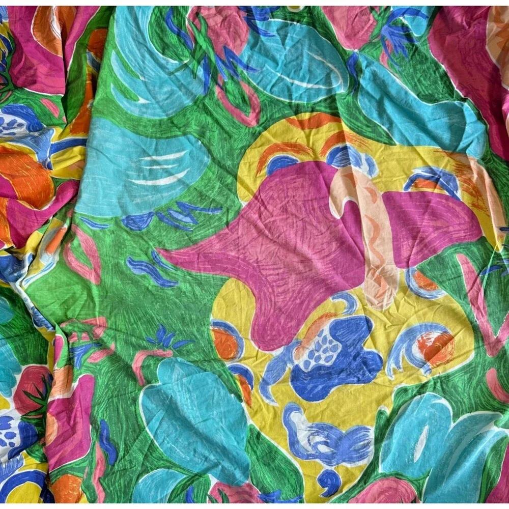 Ralph Lauren Home Collection Costa Paradiso Colorful Full Fitted Sheet Vintage